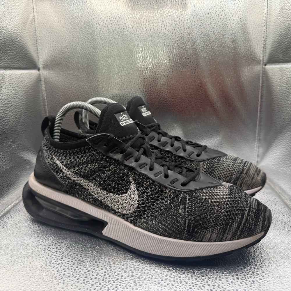 Size 10.5 Nike Air Max FlyKnit Racer Black White Mens‎ Running Shoes DJ6106-001
